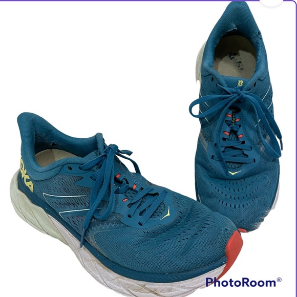 Hoka One One Shoes - Hoka One One Arahi 5 Running Shoe Blue/Green Size 9B